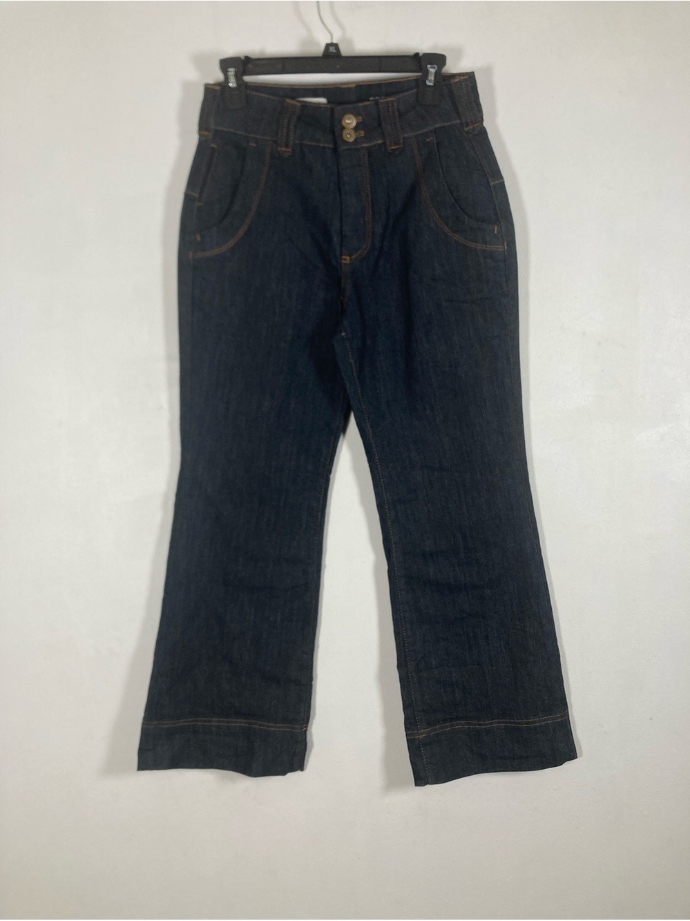 Anthropologie Pilcro The Skipper Jeans Womens 28P Black High Rise Wide Leg